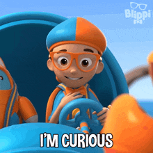 I'M Curious Blippi GIF - I'M Curious Blippi Blippi Wonders Educational Cartoons For Kids GIFs