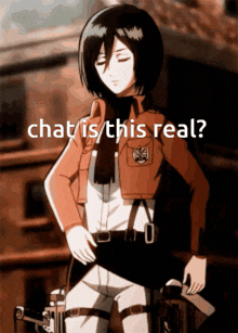 Mikasa Chat GIF - Mikasa Chat Chat Is This Real GIFs