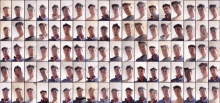 a bunch of pictures of a man 's face