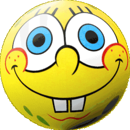Spongebob Spinning Globe Face Sticker - Spongebob Spinning Globe Face Stickers