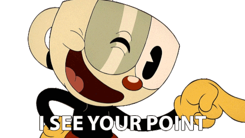 I See Your Point Cuphead Sticker - I See Your Point Cuphead The Cuphead Show Stickers