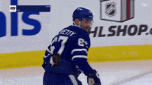 a hockey player with the name betty on the back