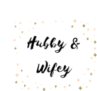 Hubby And Wifey Sparkle Sticker - Hubby And Wifey Sparkle Text Stickers