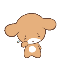 Puppy Brown Sticker - Puppy Brown Sad Stickers