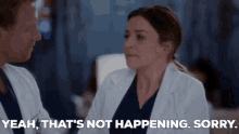 Greys Anatomy Amelia Shepherd GIF - Greys Anatomy Amelia Shepherd Yeah Thats Not Happening Sorry GIFs