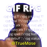 a gif of a man with the words " gif rpg " written above him