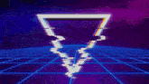 a purple and blue pixelated background with the number 7 on it