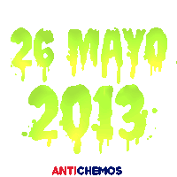 a green and yellow sign that says 26 mayo 2013 on it