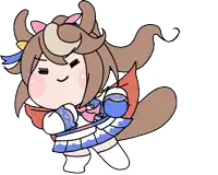 a cartoon drawing of a girl with a ponytail