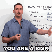 You Are A Risk Adam GIF - You Are A Risk Adam Learn English With Adam GIFs