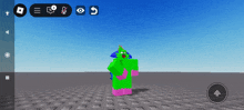 a screenshot of a video game shows a green and pink monster
