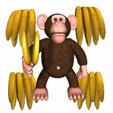 banana bananas bananas sticker monkey with bananas rude monkey
