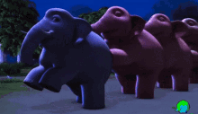 Pachyderm Line Dance Elephant GIF - Pachyderm Line Dance Elephant Falling In Line GIFs
