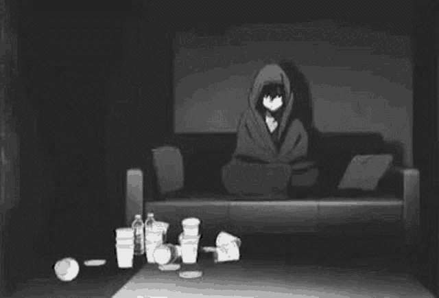 Depressed Sad Anime Girl , Transparent Cartoons - Depressed Anime Girl  Crying, HD Png Download - vhv