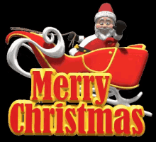 Merry Christmas Santa GIF - Merry Christmas Santa Sleigh GIFs