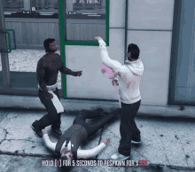 a screenshot of a video game that says hold for 5 seconds to respawn