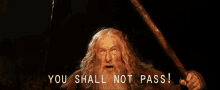 you shall not pass gandalf wizard