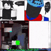 a cartoon character says hi guys in a speech bubble