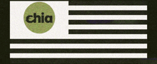 a flag with a green circle with the word chia on it