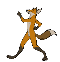 Fox Walking Sticker - Fox Walking Happy Stickers