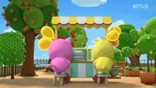 two cartoon characters sitting in front of a netflix logo