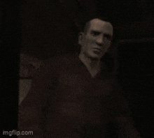 a man in a dark room says good lord what are you doing ?
