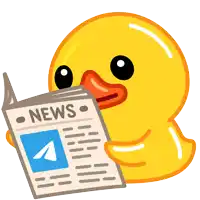 a rubber duck is reading a newspaper with the word news on it