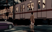 train anime goodbye waiting transportation
