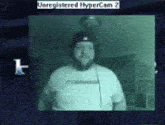 a man wearing headphones is on a screen that says " unregistered hypercam "
