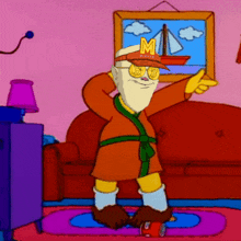 a cartoon character with a hat that says mighty