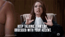 Keep Talking Im Obssessed With Your Accent GIF - Keep Talking Im Obssessed With Your Accent I Love It GIFs