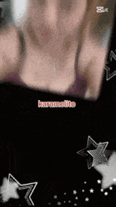 a picture of a woman with the words karamelito on the bottom