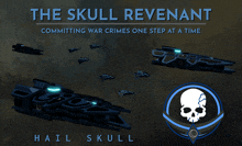 a poster for the skull revenant with a skull and ships