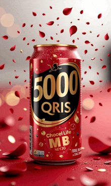 a can of 5000 qris chocel life mb ney3g