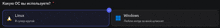 a black background with a blue circle that says linux and windows