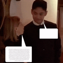 a man and a woman are talking to each other