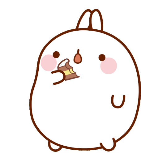 Eating Molang Sticker - Eating Molang Eat Stickers