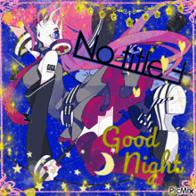 a picture of a girl with the words no title good night