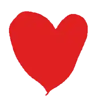 a drawing of a red heart with a pink border