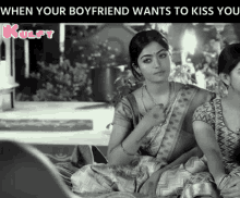 When Your Boyfriend Wants To Kiss You Memes GIF - When Your Boyfriend Wants To Kiss You Memes Rashmika Mandana GIFs