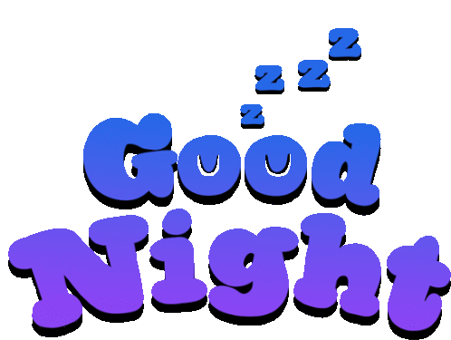 Good Night Animated Text Sticker - Good Night Animated Text Text Stickers