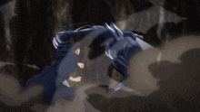 a close up of a person 's fist in a cartoon style
