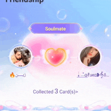 a screenshot of a friendship app that says soulmate