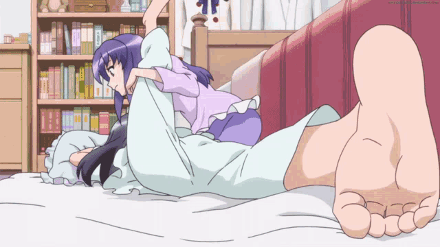 Anime Feet Up GIF - Anime Feet Up Feet Massage - Discover & Share GIFs