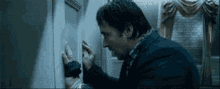 My First Gif! I’m So Proud, It’s A Feat Considering How I Tired I Am.Film: 1408, John Cusack. GIF - Drink Minibar Angry GIFs