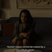 Human Nature Cannot Be Solved By A Sensitivity Game Liz Reddick GIF - Human Nature Cannot Be Solved By A Sensitivity Game Liz Reddick The Good Fight GIFs