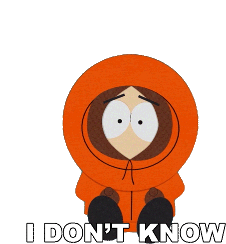 I Dont Know Kenny Mccormick Sticker - I Dont Know Kenny Mccormick South Park Stickers