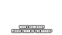 wont somebody think of the arabs