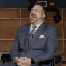 joey fatone laugh laughing smiling suit