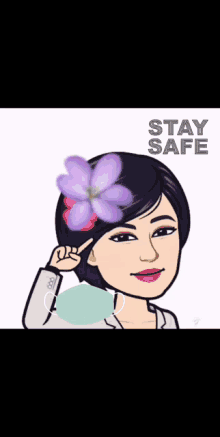Stay Safe Wear Your Mask GIF - Stay Safe Wear Your Mask Flower GIFs